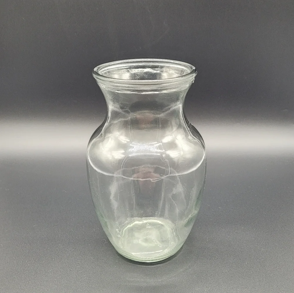 Clear Pressed Glass Home Decor Vase​​​